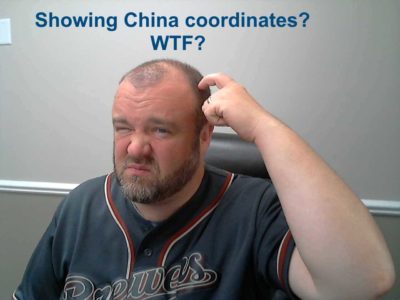Showing China Coordinates