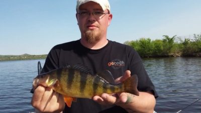 Shawn with his second jumbo perch