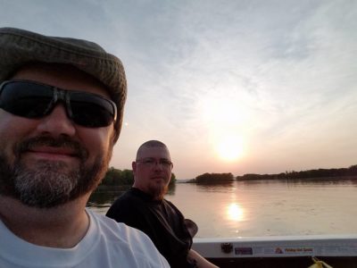 Vince and Shawn - Sunset on Lake Onalaska