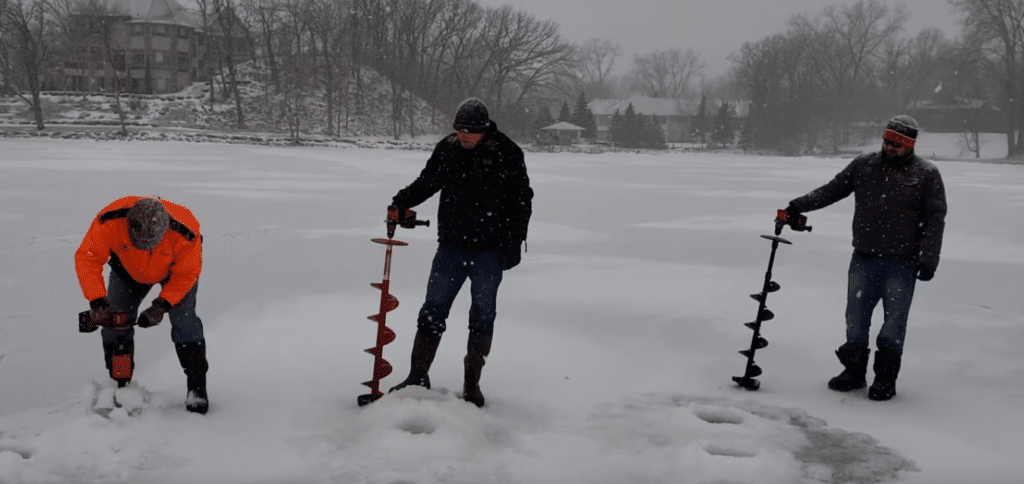 The fastest ice fishing drill/auger combination is.