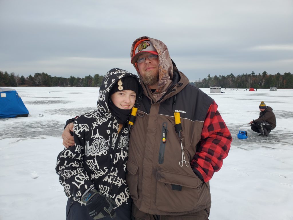 Ice fishing is a family affair